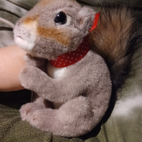 Realistic Squirrel Plush Stuffed animal Barrington Collection Vintage Bowtie toy - Picture 5 of 6